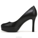 mujer Naturalizer cuero negro bomba camilla RTZ4T191 - Imagen 3