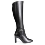 mujer Naturalizer cuero negro bota alta henny hasta la rodilla RTZ4T627 - Imagen 2