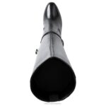 mujer Naturalizer cuero negro bota alta henny hasta la rodilla RTZ4T627 - Imagen 4
