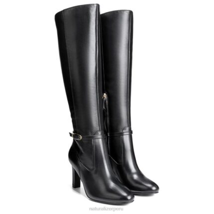 mujer Naturalizer cuero negro bota alta henny hasta la rodilla RTZ4T627