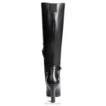 mujer Naturalizer cuero negro bota alta henny hasta la rodilla RTZ4T627 - Imagen 6
