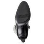 mujer Naturalizer cuero negro bota alta henny hasta la rodilla RTZ4T627 - Imagen 7