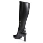 mujer Naturalizer cuero negro bota alta henny hasta la rodilla RTZ4T627 - Imagen 8
