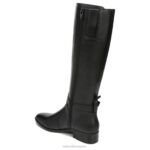 mujer Naturalizer cuero negro bota de montar rena RTZ4T250 - Imagen 8