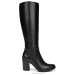 mujer Naturalizer cuero negro bota kalina de pantorrilla ancha hasta la rodilla RTZ4T257 - Imagen 2