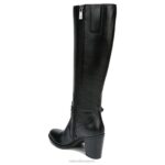 mujer Naturalizer cuero negro bota kalina de pantorrilla ancha hasta la rodilla RTZ4T257 - Imagen 8