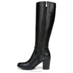 mujer Naturalizer cuero negro bota kalina hasta la rodilla RTZ4T205 - Imagen 3