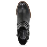 mujer Naturalizer cuero negro bota lira RTZ4T656 - Imagen 4