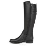 mujer Naturalizer cuero negro botas hasta la rodilla de pantorrilla ancha jessie RTZ4T271 - Imagen 3