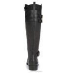 mujer Naturalizer cuero negro botas hasta la rodilla de pantorrilla ancha jessie RTZ4T271 - Imagen 6