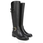 mujer Naturalizer cuero negro botas hasta la rodilla jessie RTZ4T277