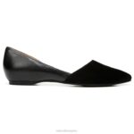 mujer Naturalizer cuero negro/gamuza piso samantha d'orsay RTZ4T242 - Imagen 2