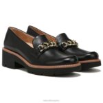 mujer Naturalizer cuero negro holgazán RTZ4T152