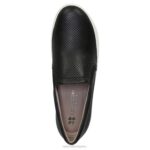 mujer Naturalizer cuero negro marianne slip en la zapatilla de deporte RTZ4T513 - Imagen 4