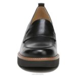mujer Naturalizer cuero negro mocasines con suela dentada Darry RTZ4T164 - Imagen 5
