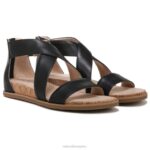 mujer Naturalizer cuero negro sandalia alma cindi RTZ4T610