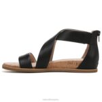 mujer Naturalizer cuero negro sandalia alma cindi RTZ4T610 - Imagen 3