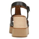 mujer Naturalizer cuero negro sandalia con cuña Barrett RTZ4T360 - Imagen 6