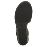 mujer Naturalizer cuero negro sandalia con cuña riviera RTZ4T155 - Imagen 7