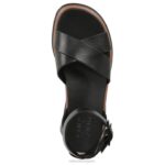 mujer Naturalizer cuero negro sandalia darry RTZ4T32 - Imagen 4