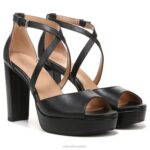 mujer Naturalizer cuero negro sandalia de vestir melody RTZ4T96