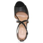 mujer Naturalizer cuero negro sandalia de vestir melody RTZ4T96 - Imagen 4