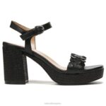mujer Naturalizer cuero negro sandalia pandora RTZ4T337 - Imagen 2