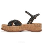 mujer Naturalizer cuero negro sandalia rikki RTZ4T613 - Imagen 3