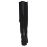 mujer Naturalizer cuero negro/tela bota impermeable hasta la rodilla axel RTZ4T249 - Imagen 6
