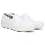 mujer Naturalizer cuero perforado blanco marianne slip en la zapatilla de deporte RTZ4T511