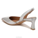 mujer Naturalizer cuero plateado bomba destalonada Dalary RTZ4T105 - Imagen 8
