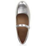 mujer Naturalizer cuero plateado merceditas maxwell planas RTZ4T49 - Imagen 4