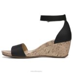mujer Naturalizer sintético negro sandalia areda con cuña RTZ4T317 - Imagen 3