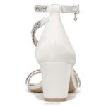 mujer Naturalizer tela blanca de seda sandalia de vestir ahava RTZ4T306 - Imagen 5