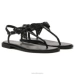 mujer Naturalizer tela negra sandalia de vestir florita RTZ4T663